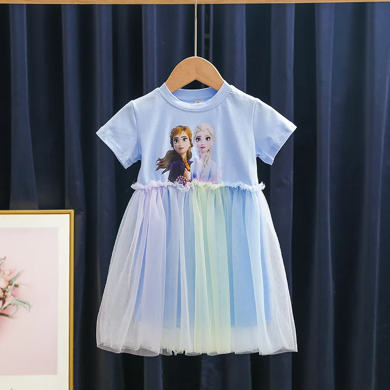 Girls Dress Summer Short Sleeve Frozen Elsa Kids Princess Dresses Vestidos Birthday Little for Children Costume Girl Outfits
Girls Dress Summer Short Sleeve Frozen Elsa Kids Princess Dresses Vestidos Birthday Little for Children Costume Girl Outfits