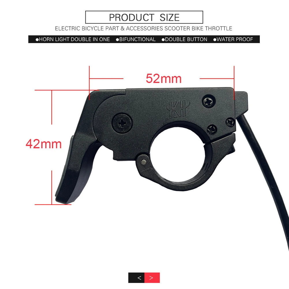 E-Bike Thumb Throttle Part Quick Release Replacement Right Speed Control Accessories Black For 22.2mm Handlebars
E-Bike Thumb Throttle Part Quick Release Replacement Right Speed Control Accessories Black For 22.2mm Handlebars
