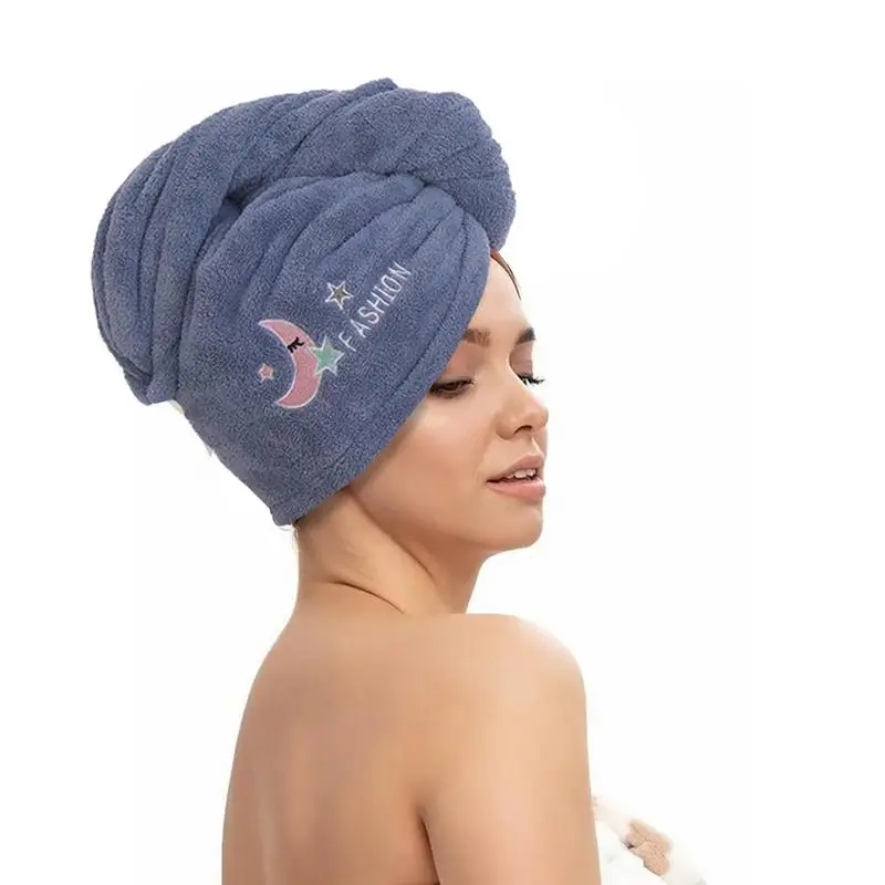 

Microfiber Hair Towel Wrap Ultra-Soft Fast Drying Hair Towel Easy To Use Fast Drying Hair Turbans For Wet Hair Ideal For