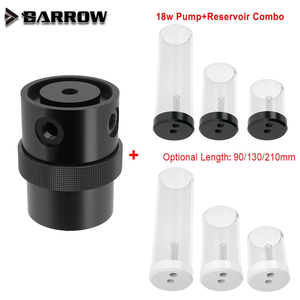 

Barrow SPG40A-X, 18W PWM Combination Pumps, Wite Reservoirs, Pump-Reservoir Combination, 90/130/210mm Reservoir Component
