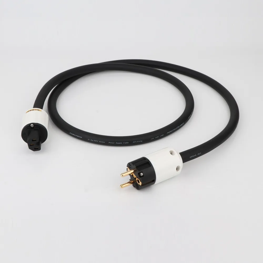 

Hot Selling HIFI FURUTECH FP-314Ag Power Cable line Power Cord with Oyaide P-320E Schuko EU Plug AC cable hifi Vinshle