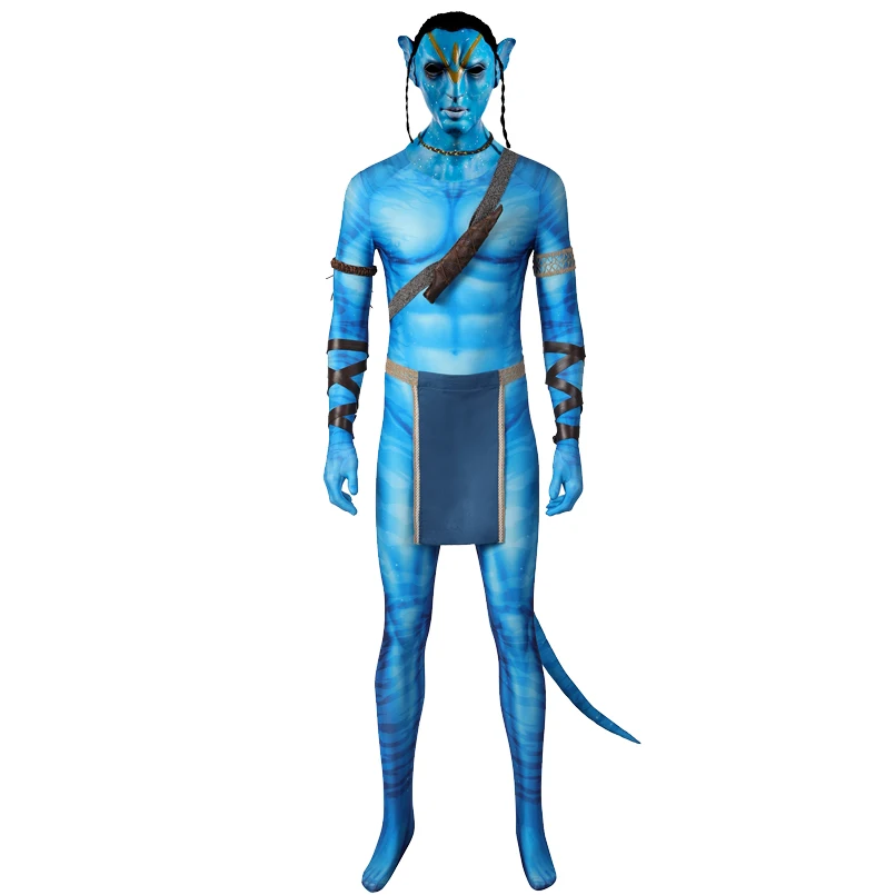 Film The Way of Water Jake Sully Cosplay Costume Hero Character Role Playing Outfit Blue Bodysuit With Tail Mask Adult Men Suit
Film The Way of Water Jake Sully Cosplay Costume Hero Character Role Playing Outfit Blue Bodysuit With Tail Mask Adult Men Suit