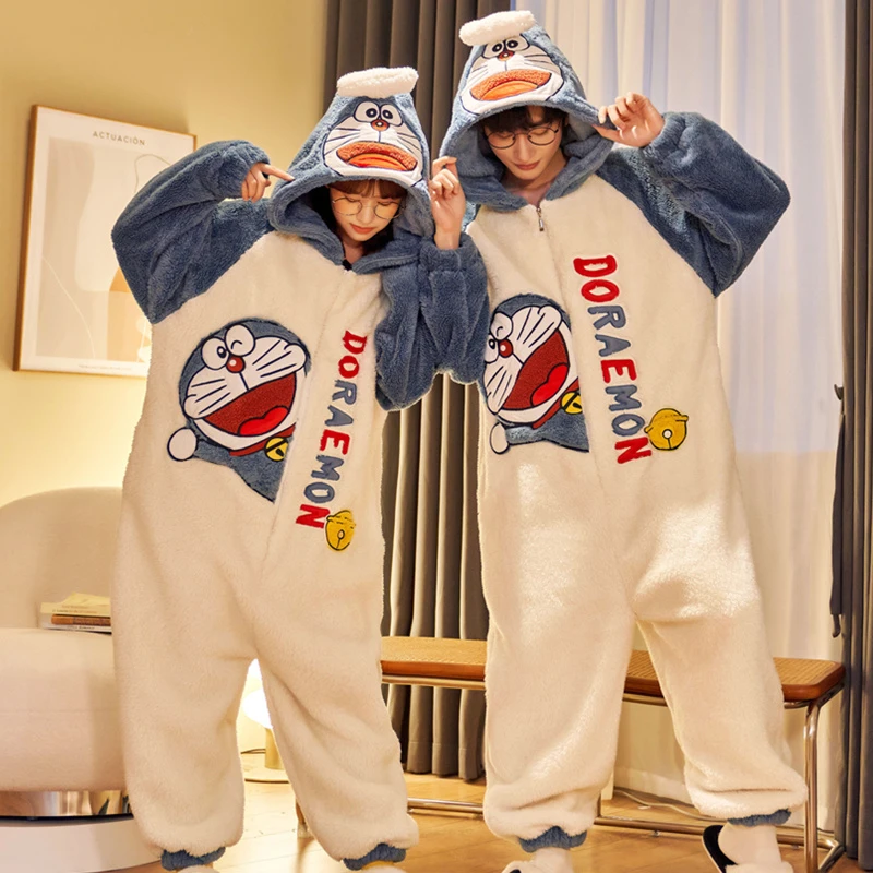 Kigurumis Lovely Doraemon Winter Sleepwear Women Pajama Onesie Thicken Couples Cute Cartoon Jumpsuits Christmas Pajamas Homewear
Kigurumis Lovely Doraemon Winter Sleepwear Women Pajama Onesie Thicken Couples Cute Cartoon Jumpsuits Christmas Pajamas Homewear