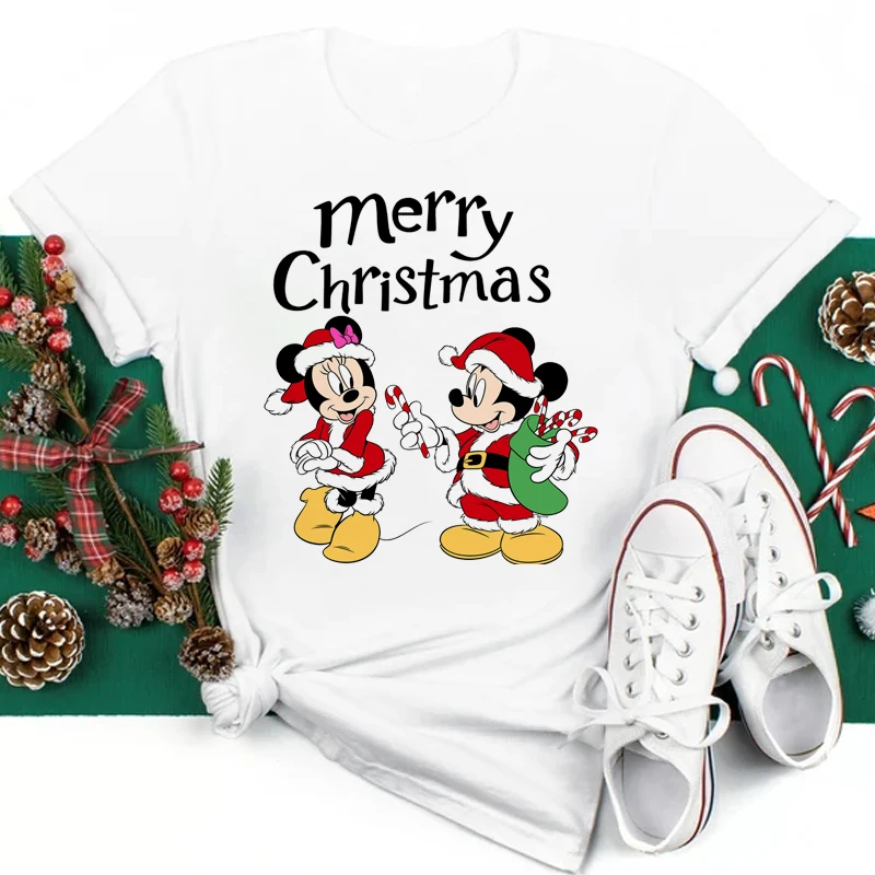 Kawaii Merry Christmas Women 90S T Shirt Disney Mickey Mouse Minnie Blouse Xmas Female Tees Fashion Happy New Year Kids T-shirts 
Kawaii Merry Christmas Women 90S T Shirt Disney Mickey Mouse Minnie Blouse Xmas Female Tees Fashion Happy New Year Kids T-shirts