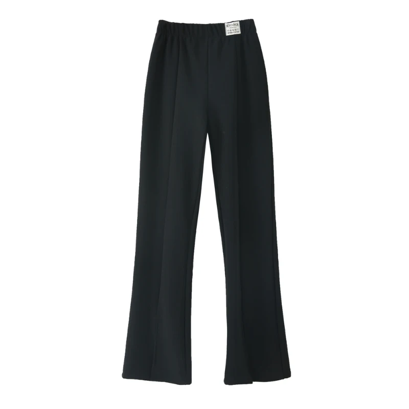 Split Fork Women Pants Fashion High Waist Black Flare Pants Winter Thick Casual Female Letter Korean Female Trousers 2022
Split Fork Women Pants Fashion High Waist Black Flare Pants Winter Thick Casual Female Letter Korean Female Trousers 2022