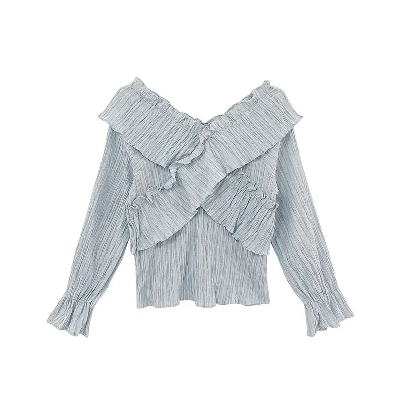 V-neck Chiffon Shirt Women Loose Summer Top Shirt 2022 New Korean Flare Sleeve Casual Loose Pullover Slim Solid Woman Blouse H72
V-neck Chiffon Shirt Women Loose Summer Top Shirt 2022 New Korean Flare Sleeve Casual Loose Pullover Slim Solid Woman Blouse H72