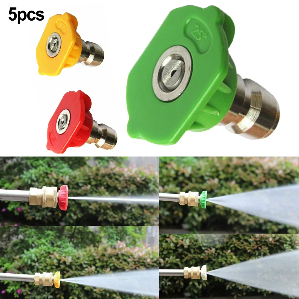 5pcs Pressure Washer Spray Nozzles Quick Connection Nozzle Garden Washing Replacement Nozzles Cleaning Irrigation Tool
5pcs Pressure Washer Spray Nozzles Quick Connection Nozzle Garden Washing Replacement Nozzles Cleaning Irrigation Tool
