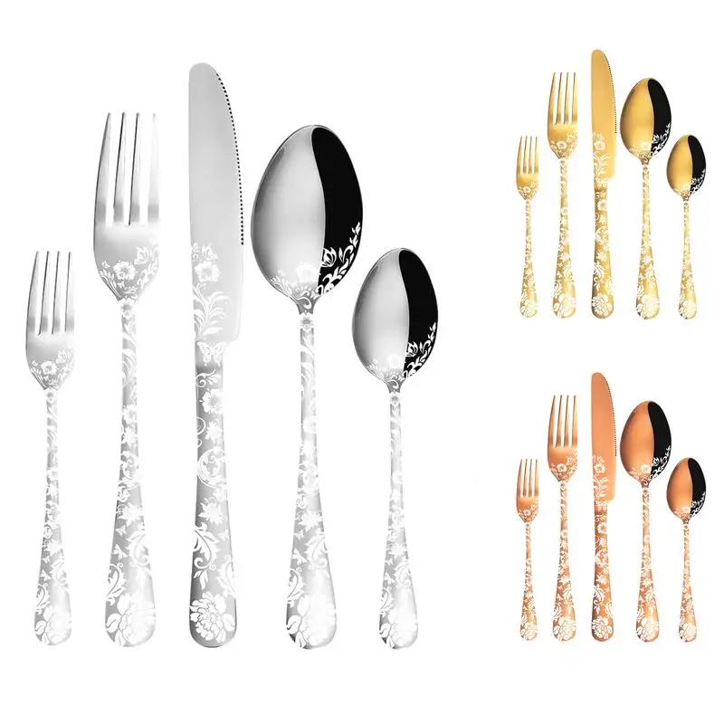 Stainless Steel Silverware Set creative Knife Fork Spoon Tableware set reuseable 4pcs kitchen utensils set kitchen accessories
Stainless Steel Silverware Set creative Knife Fork Spoon Tableware set reuseable 4pcs kitchen utensils set kitchen accessories