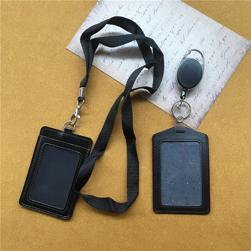 Card Holder PU Leather Credential holder Business Card Holder with Lanyard Metal Retractable Badge Holder Desk Assessories
Card Holder PU Leather Credential holder Business Card Holder with Lanyard Metal Retractable Badge Holder Desk Assessories