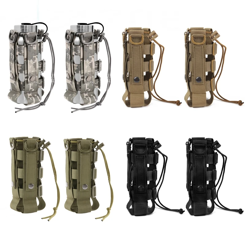2-Pack Adjustable Molle Water Bottle Bag Tactical Military Outdoor Camping Hiking Travel Drawstring Waters Holder Pouch 0.5-2.5L
2-Pack Adjustable Molle Water Bottle Bag Tactical Military Outdoor Camping Hiking Travel Drawstring Waters Holder Pouch 0.5-2.5L