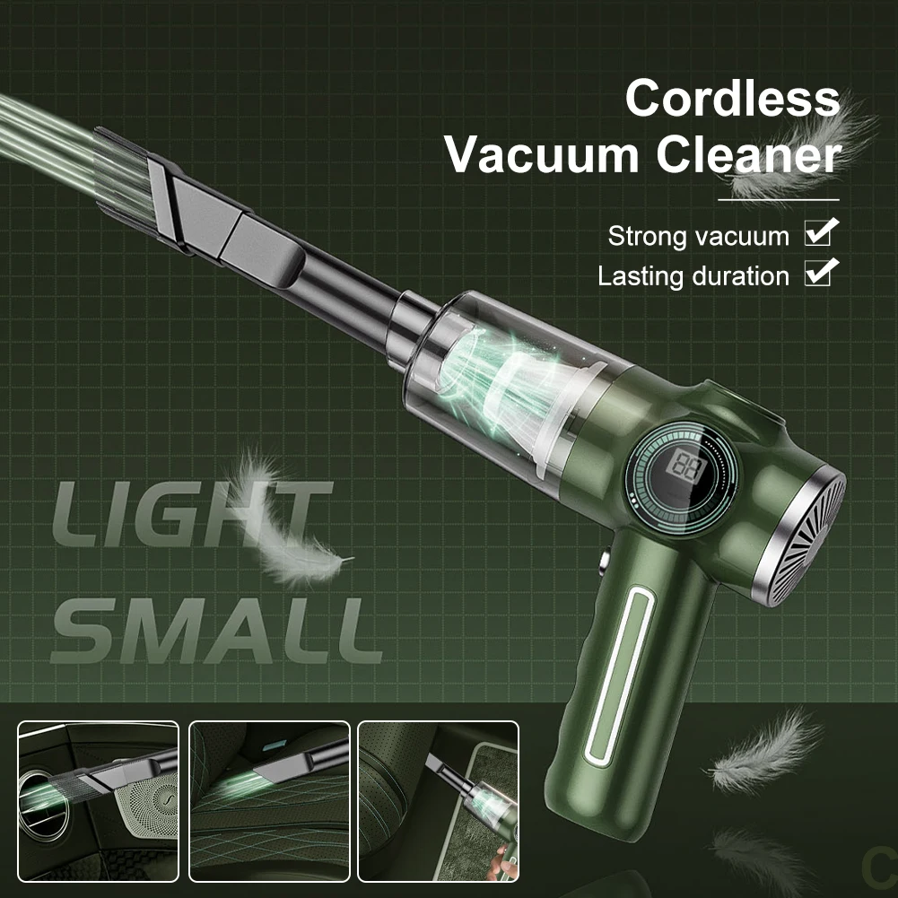 Car Cordless Vacuum Cleaner 29000Pa Strong Suction Car Wireless Vacuum Cleaner 120W USB Rechargeable Vacuum Cleaner For Home
Car Cordless Vacuum Cleaner 29000Pa Strong Suction Car Wireless Vacuum Cleaner 120W USB Rechargeable Vacuum Cleaner For Home