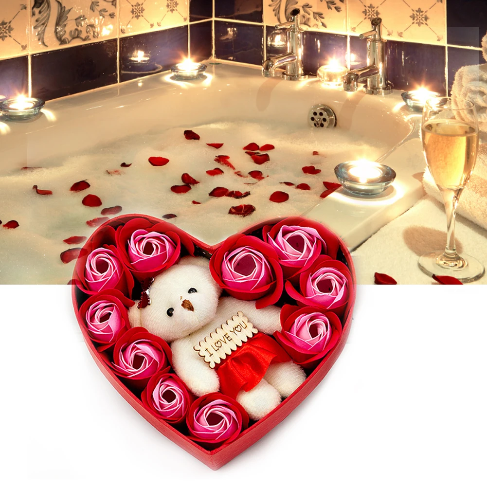10 Head Soap Rose Flower Bear Box Set Romantic Wedding Valentine's Day Gift Wedding Banquet Home Decoration Hand Flower Art
10 Head Soap Rose Flower Bear Box Set Romantic Wedding Valentine's Day Gift Wedding Banquet Home Decoration Hand Flower Art