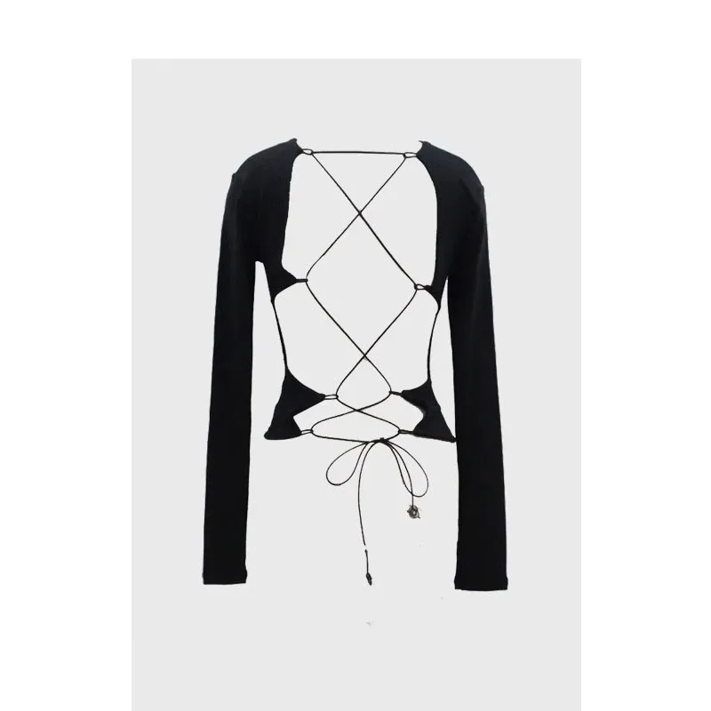 Backless T-shirts Women Sexy Hotsweet Solid Knitted O-neck Streetwear Popular Personality Slim Korean Style Fashion Top
Backless T-shirts Women Sexy Hotsweet Solid Knitted O-neck Streetwear Popular Personality Slim Korean Style Fashion Top