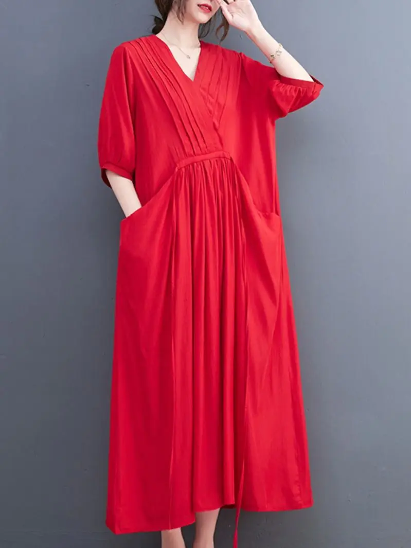 Женское винтажное платье в стиле пэчворк, элегантное Свободное платье с воротником-стойкой и рукавом до локтя, новинка 2022, мягкое свободное ...
Женское винтажное платье в стиле пэчворк, элегантное Свободное платье с воротником-стойкой и рукавом до локтя, новинка 2022, мягкое свободное ...