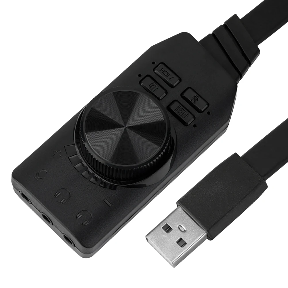 USB Sound Card Adapter 7.1 Channel 3.5mm Audio Interface USB2.0 Microphone Headset Computer Game Sound Card
USB Sound Card Adapter 7.1 Channel 3.5mm Audio Interface USB2.0 Microphone Headset Computer Game Sound Card