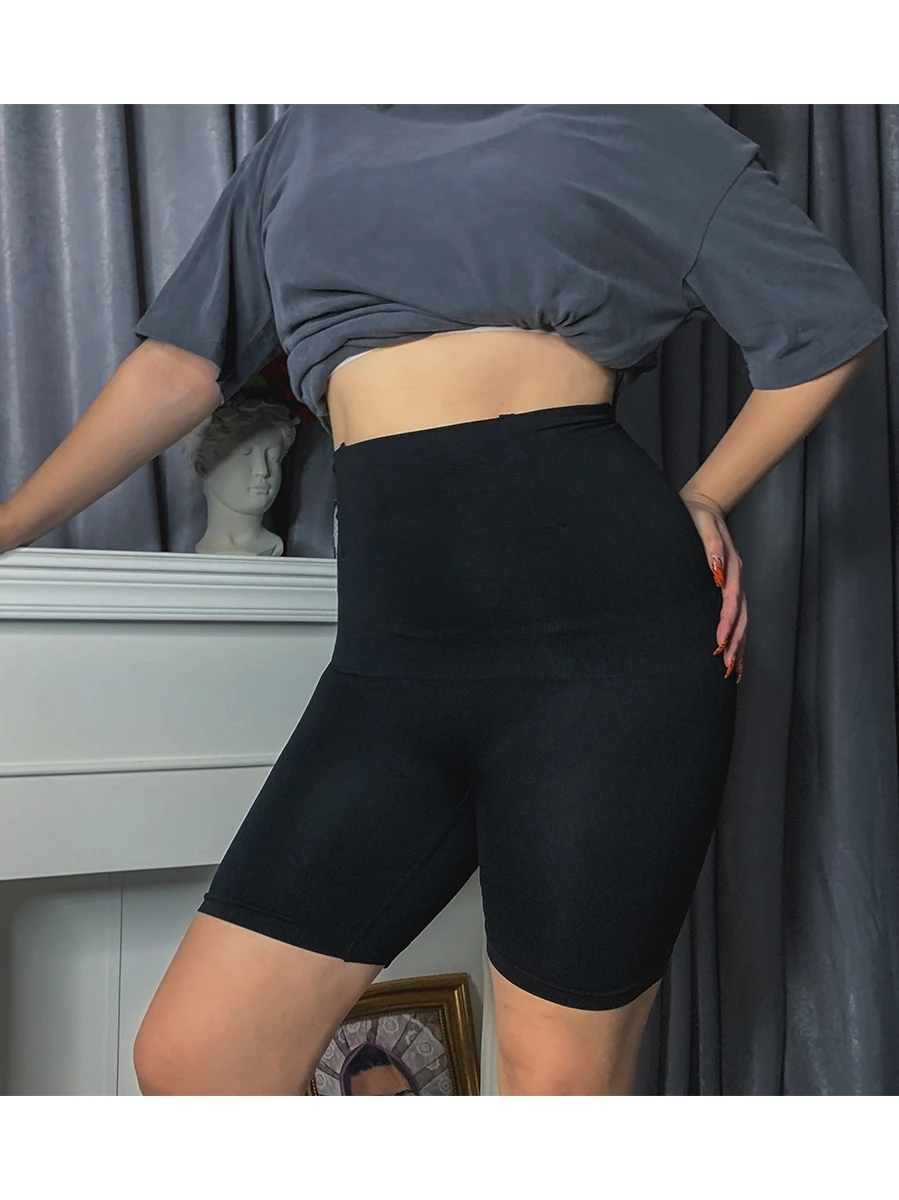 

Oversized High Waisted Flat Angle Tight Pants With Waistband And Buttocks For Body Shaping And Slimming Exercise Bottoming Short