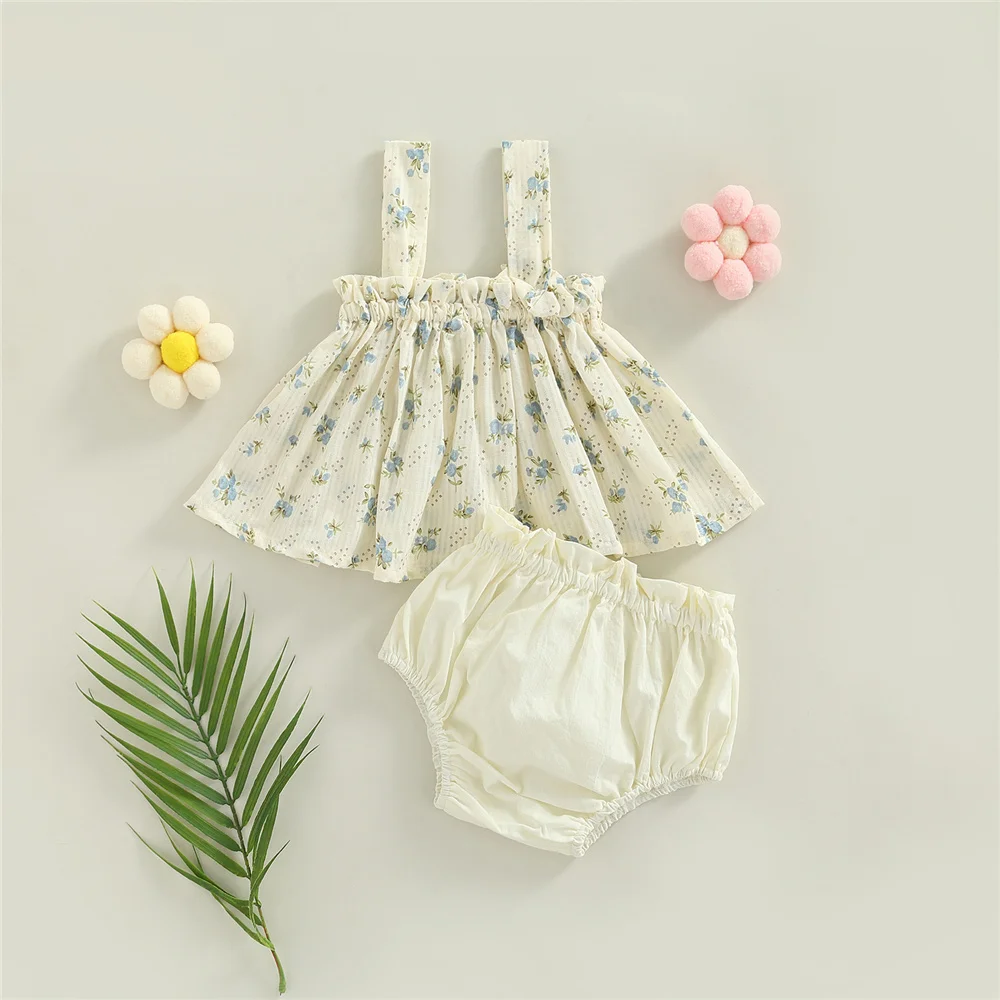 2 Colors Newborn Girls Summer Clothes Sets Toddler Baby Casual Floral Printed Loose Sleeveless Tank Tops Elastic Waist Shorts
2 Colors Newborn Girls Summer Clothes Sets Toddler Baby Casual Floral Printed Loose Sleeveless Tank Tops Elastic Waist Shorts