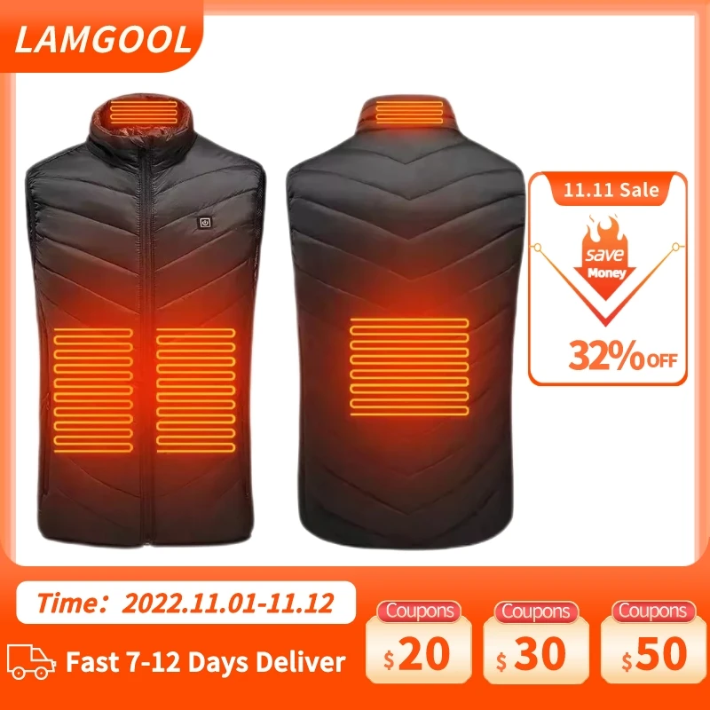 4 Places Heated Vest Men Women Usb Heated Jacket Heating Vest Thermal Clothing Hunting Vest Winter Heating Jacket
4 Places Heated Vest Men Women Usb Heated Jacket Heating Vest Thermal Clothing Hunting Vest Winter Heating Jacket