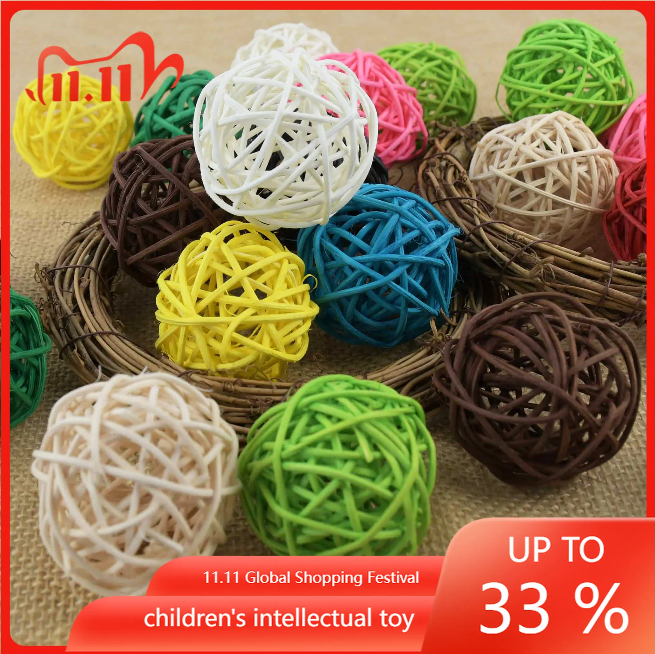 10pcs/lot 4cm Baby Shower Rattan Balls Birthday Wedding Decoration Wicker Ball Christmas Party Home DIY Takraw Balls Ornament
10pcs/lot 4cm Baby Shower Rattan Balls Birthday Wedding Decoration Wicker Ball Christmas Party Home DIY Takraw Balls Ornament