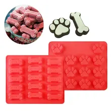 Multicavity Bone Silicone Chocolate Mold Cat Paw Candy Baby Teether Biscuit Mould Pet Cake Snack Decor Soap Making Set Ice Tray