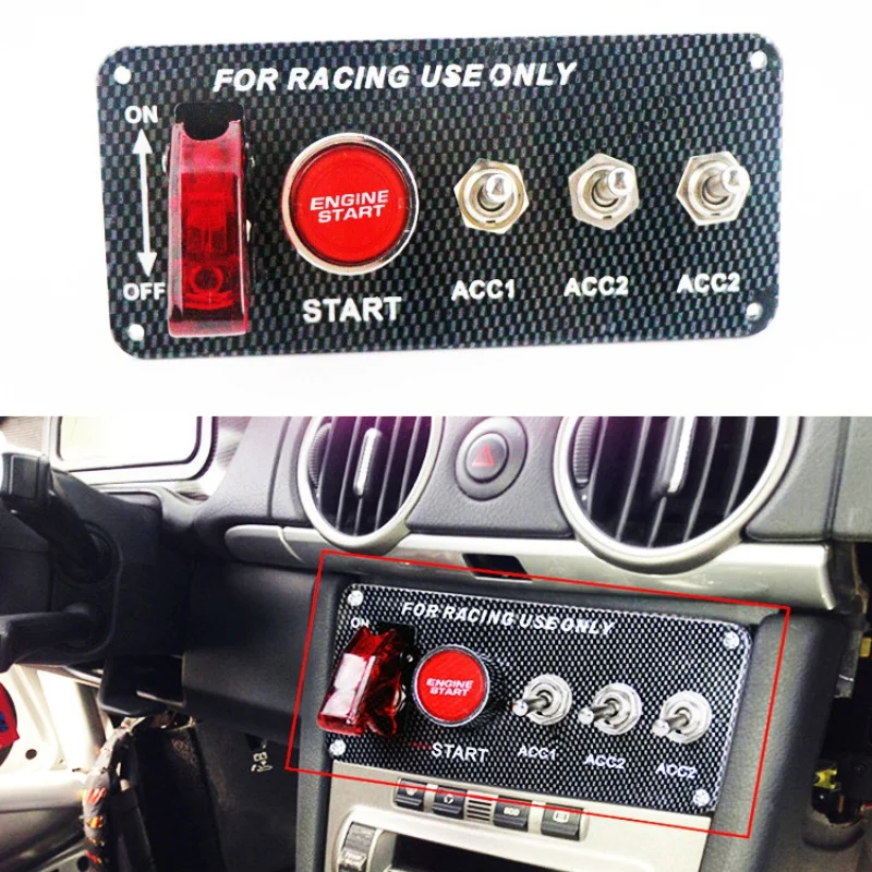 Car Modification Carbon Fiber Ignition Switch Five-in-One Combination Switch Racing Integrated Ignition Switch
Car Modification Carbon Fiber Ignition Switch Five-in-One Combination Switch Racing Integrated Ignition Switch