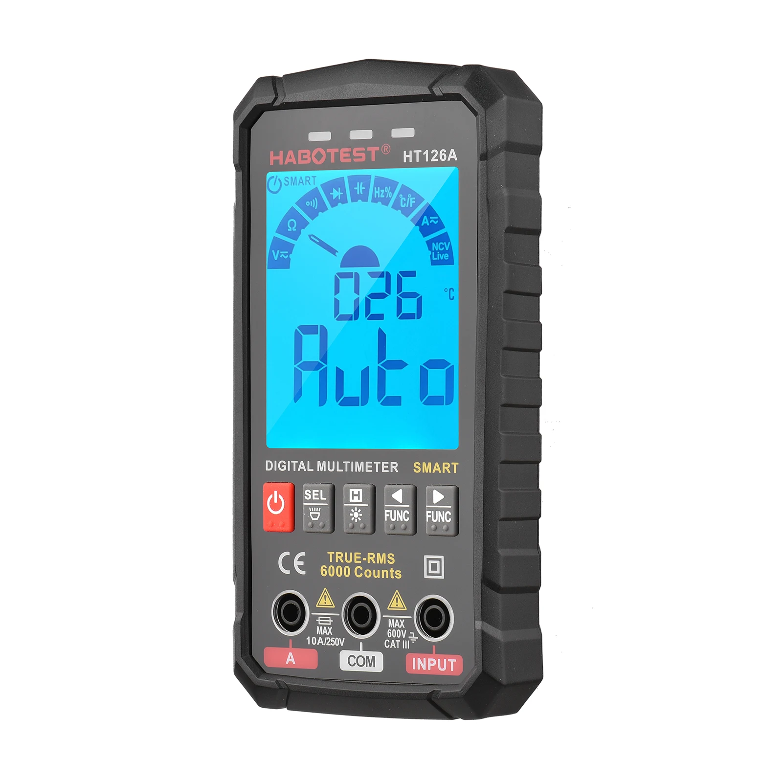 Digital Multimeter 6000 Counts True RMS Auto-ranging VA Screen Electrical Instrument Multifunction Volt Current Temperature
Digital Multimeter 6000 Counts True RMS Auto-ranging VA Screen Electrical Instrument Multifunction Volt Current Temperature