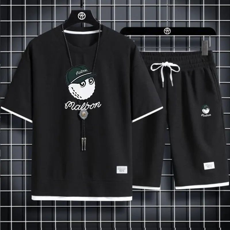 Golf Sportswear Set Summer Men's Casual T-shirt and Shorts 2Pcs Quick Dry ventilate Sportswear Malbon 
Golf Sportswear Set Summer Men's Casual T-shirt and Shorts 2Pcs Quick Dry ventilate Sportswear Malbon