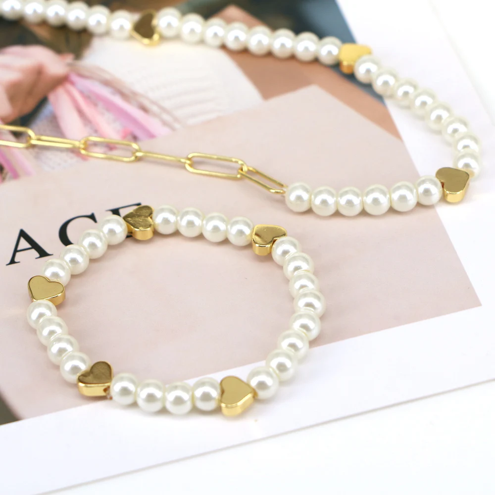 5Set Simple Style Round Shell Pearl Beads Choker Gold Heart Charm Chain Necklace Set for Women Wedding Femme Jewelry
5Set Simple Style Round Shell Pearl Beads Choker Gold Heart Charm Chain Necklace Set for Women Wedding Femme Jewelry