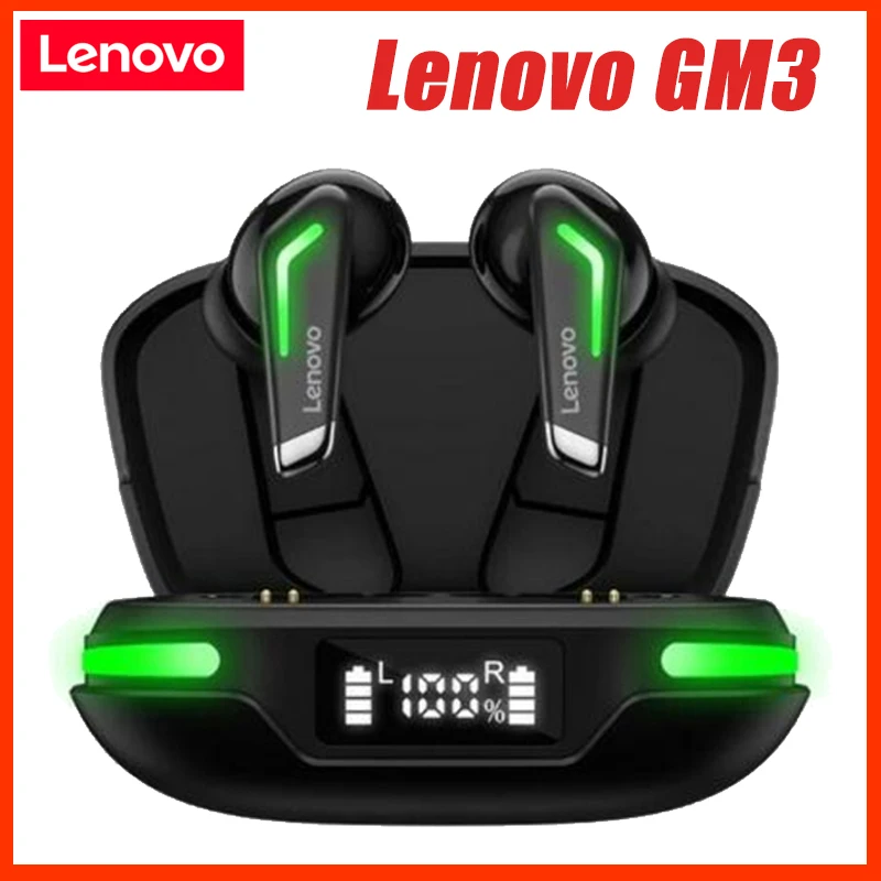 Lenovo GM3 Wireless Headphones Earphone Bluetooth TWS Low Latency Gaming Headset Noise Cancelling Earbuds With Digital Display
Lenovo GM3 Wireless Headphones Earphone Bluetooth TWS Low Latency Gaming Headset Noise Cancelling Earbuds With Digital Display