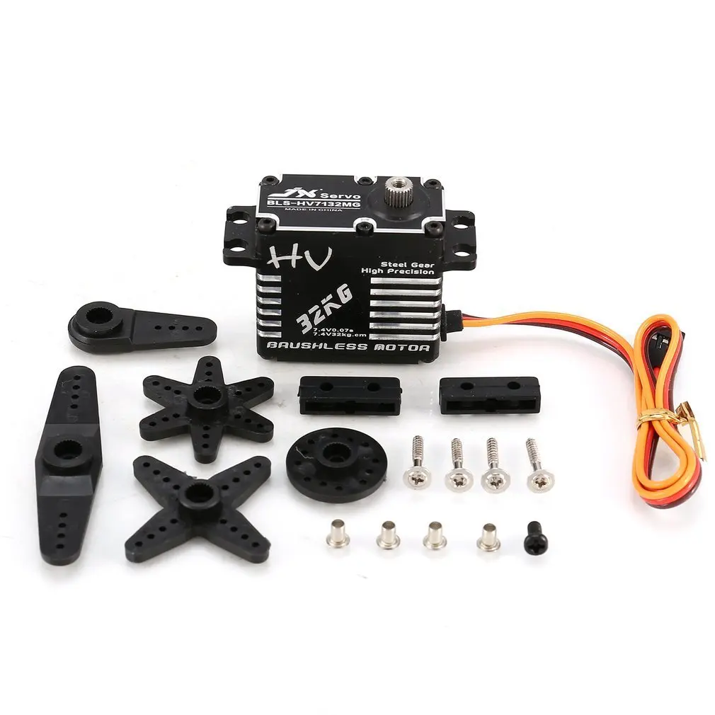 JX BLS-HV7132MG 32KG Metal Steering Digital Gear HV Brushless Servo with High Voltage for RC Car Robot Airplane Drone
JX BLS-HV7132MG 32KG Metal Steering Digital Gear HV Brushless Servo with High Voltage for RC Car Robot Airplane Drone