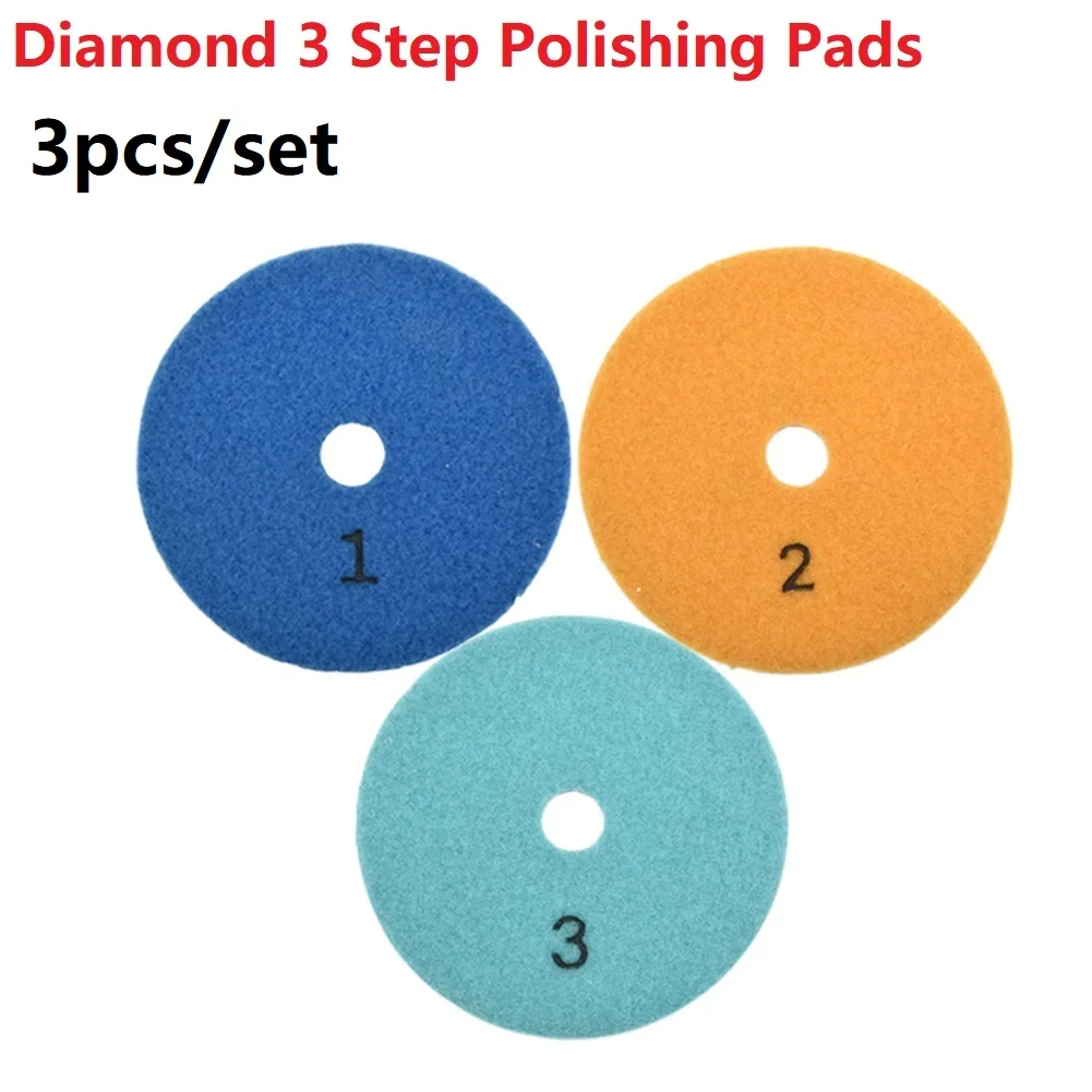 3PCS Diamond Polishing Pads Kit 4 Inch 100mm Dry/Wet Diamond 3 Step Polishing Pads For Granite Stone Concrete Marble Polishing
3PCS Diamond Polishing Pads Kit 4 Inch 100mm Dry/Wet Diamond 3 Step Polishing Pads For Granite Stone Concrete Marble Polishing