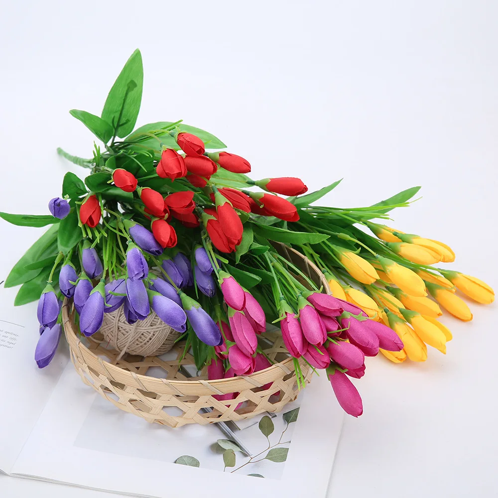 Mini Tulips Artificial Flowers Real Touch Bouquet Silk Flowers for Wedding Birthday Party Flower Garden Home Decor Wedding Decor
Mini Tulips Artificial Flowers Real Touch Bouquet Silk Flowers for Wedding Birthday Party Flower Garden Home Decor Wedding Decor