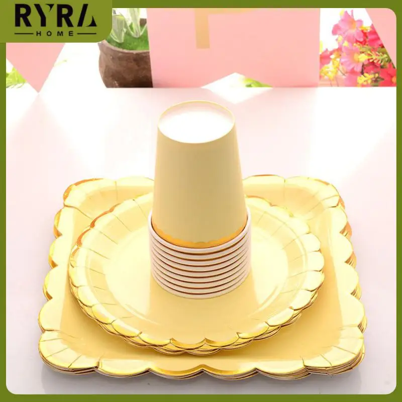 Paper Paper Cup Birthday Party Disposable Tableware Creativity Gilded Tableware Household Tools Yellow/green/blue/meat Powder
Paper Paper Cup Birthday Party Disposable Tableware Creativity Gilded Tableware Household Tools Yellow/green/blue/meat Powder