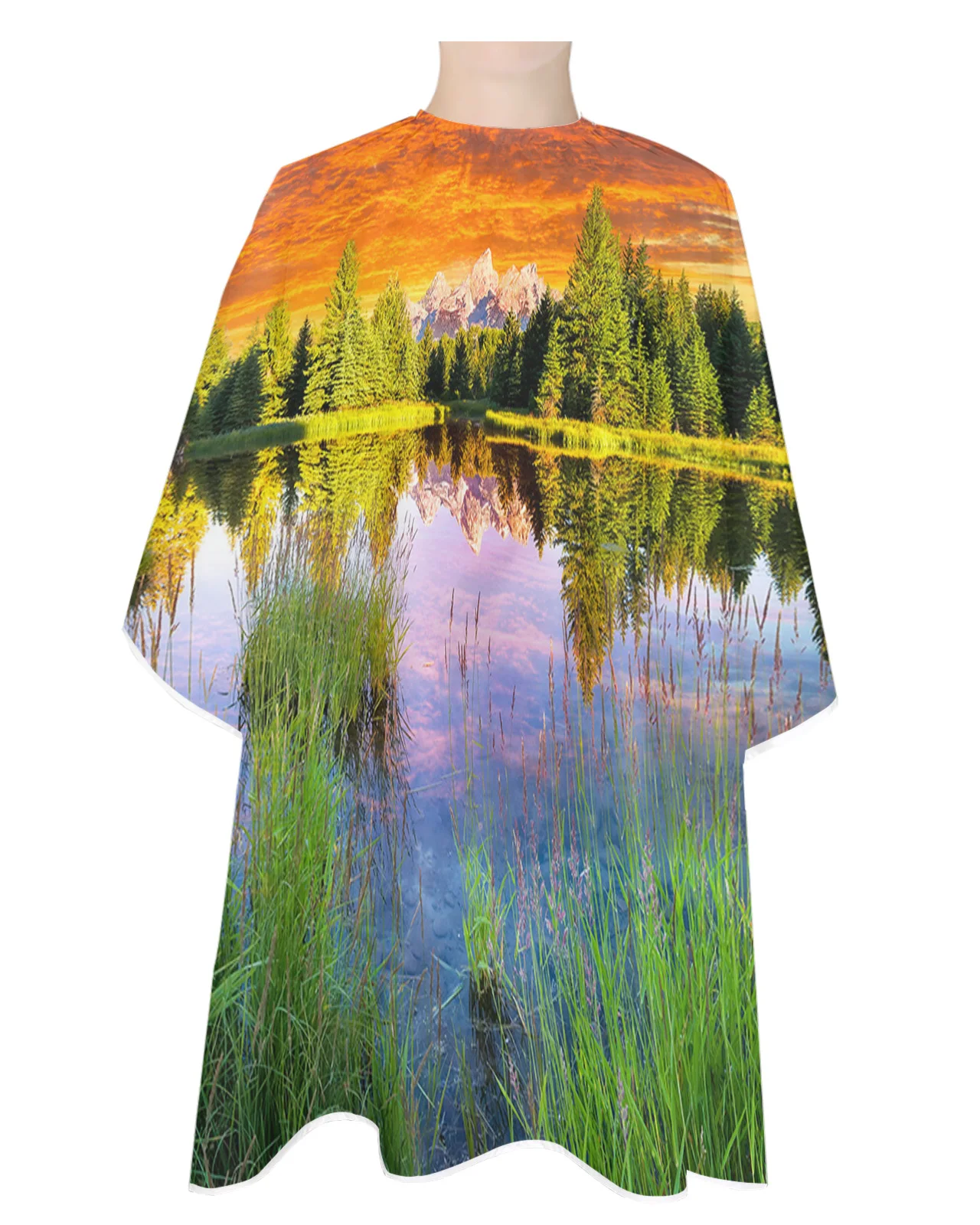 Парикмахерский фартук с изображением заката горного леса
Парикмахерский фартук с изображением заката горного леса