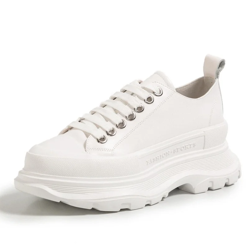 Platform Casual Shoes Women Autumn Genuine Leather Cowhide Height Increasing Sneakers Lace Up White Trainers Zapatos De Mujer
Platform Casual Shoes Women Autumn Genuine Leather Cowhide Height Increasing Sneakers Lace Up White Trainers Zapatos De Mujer