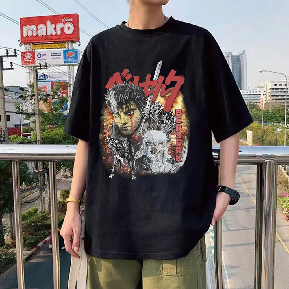 Футболка мужская хлопковая с коротким рукавом, популярная летняя рубашка оверсайз с рисунком аниме «берзер Хит», гатсу Манга
Футболка мужская хлопковая с коротким рукавом, популярная летняя рубашка оверсайз с рисунком аниме «берзер Хит», гатсу Манга