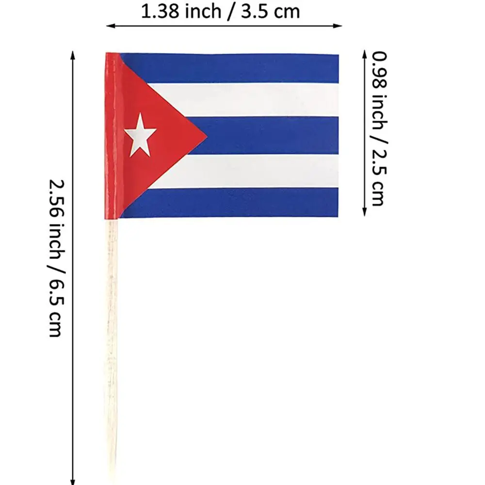 100 шт. кубинский флаг зубочисток флаги кубинской формы топперы для кексов