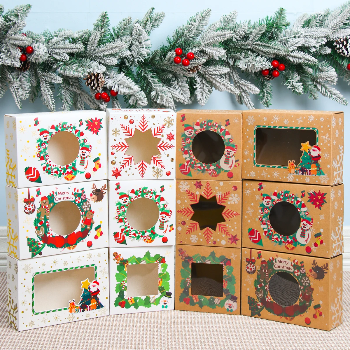 Kraft Paper Christmas Gift Box Packaging Bags Candy Cookie Box Navidad 2022 Merry Christmas Decorations for Home New Year Gifts 
Kraft Paper Christmas Gift Box Packaging Bags Candy Cookie Box Navidad 2022 Merry Christmas Decorations for Home New Year Gifts