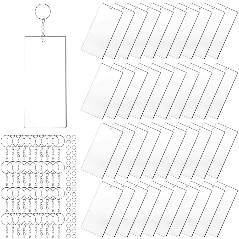 90pcs Rectangle Acrylic Key Chain Blank Transparent Acrylic KeyChain Blank 2 Style Size DIY Keychain Craft Kit for Vinyl
90pcs Rectangle Acrylic Key Chain Blank Transparent Acrylic KeyChain Blank 2 Style Size DIY Keychain Craft Kit for Vinyl