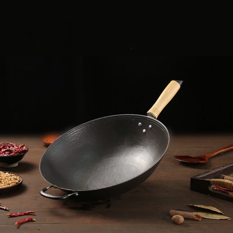 Cast Iron Round Bottom Pan Home Uncoated Manual Non-Stick Wok Induction Cooker Gas Stove Cooking Frying Pan Safe Cookware
Cast Iron Round Bottom Pan Home Uncoated Manual Non-Stick Wok Induction Cooker Gas Stove Cooking Frying Pan Safe Cookware