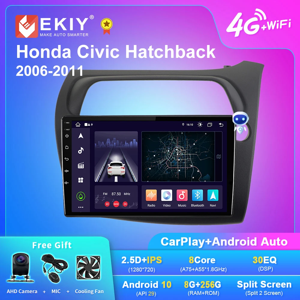 EKIY X7 Android10 Car Radio Multimidia Video Player Car Stereo For Honda Civic Hatchback 2006-2011 Carplay 2 din DVD Head Unit
EKIY X7 Android10 Car Radio Multimidia Video Player Car Stereo For Honda Civic Hatchback 2006-2011 Carplay 2 din DVD Head Unit