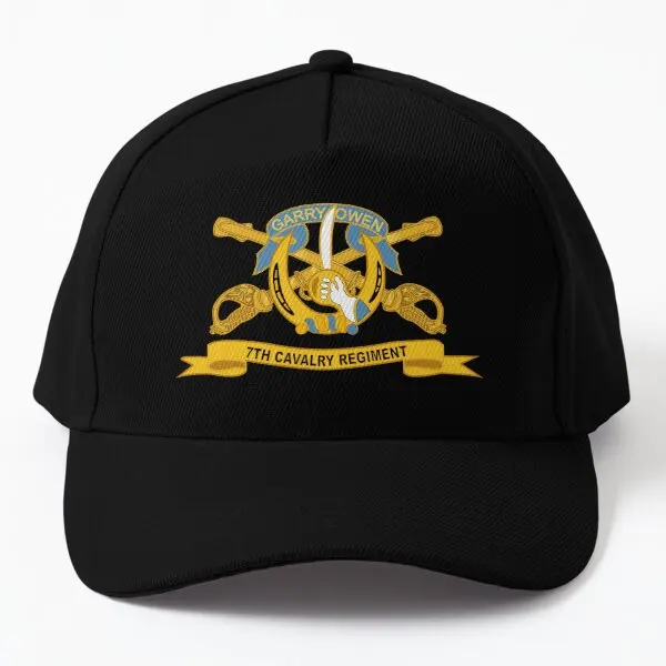 

Army 7Th Cavalry Regiment W Br Ribbo Baseball Cap Hat Snapback Summer Czapka Solid Color Women Fish Sun Boys Casquette Printed