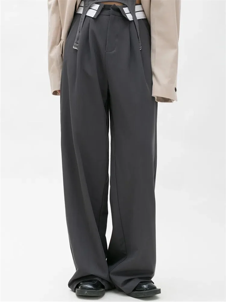 QWEEK 90s Vintage Black Fluid Pants Women Retro Office Chic Aesthetic Patchwork Gray Wide Leg Trousers Oversized Korean Fashion
QWEEK 90s Vintage Black Fluid Pants Women Retro Office Chic Aesthetic Patchwork Gray Wide Leg Trousers Oversized Korean Fashion