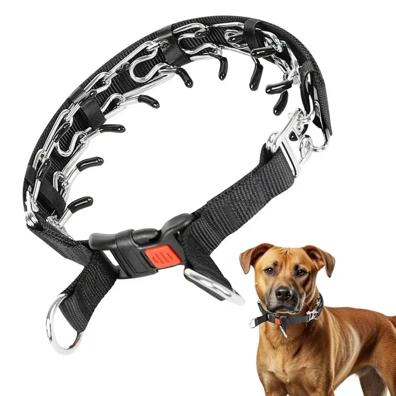 

Prong Training Dog Collar Detachable Training Choker Collar Pinch With Adhesive Strips Pet Training Accessories For Bulldog