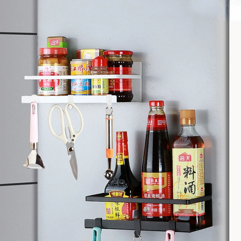 Storage Rack with Hooks Pantry Organizer Magnetic Shelf Perforation-free Sides Microwave Oven Racks Kitchen Items
Storage Rack with Hooks Pantry Organizer Magnetic Shelf Perforation-free Sides Microwave Oven Racks Kitchen Items