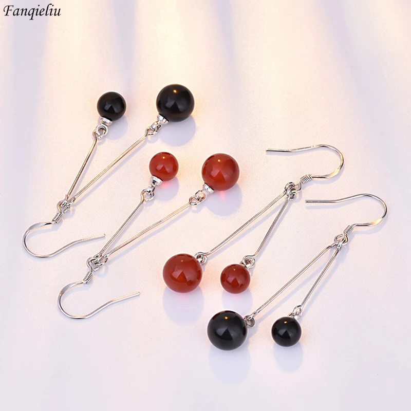 Fanqieliu 925 Silver Needle High Quality Jewelry Agate Beads Drop Earrings For Women Trendy New FQL23583
Fanqieliu 925 Silver Needle High Quality Jewelry Agate Beads Drop Earrings For Women Trendy New FQL23583