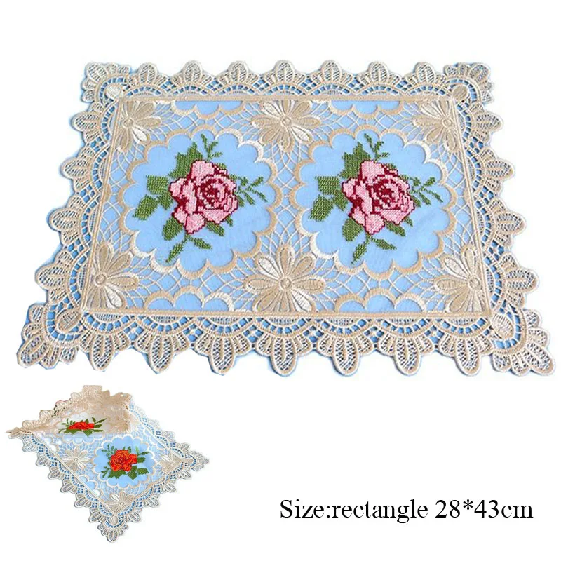 TOP Rose Lace Embroidery table place mat Christmas pad Cloth coffee placemat cup wedding dish coaster doily kitchen Accessory 
TOP Rose Lace Embroidery table place mat Christmas pad Cloth coffee placemat cup wedding dish coaster doily kitchen Accessory