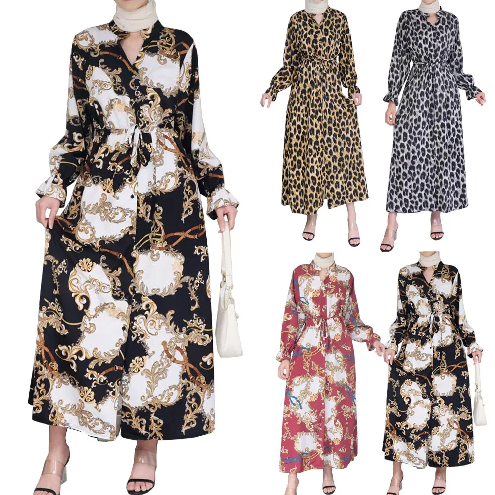 Fashion Women Muslim Leopard Print Abaya Casual Long Maxi Dress V-neck Robe Kaftan Party Jilbab Arabic Islamic Femme Vestidos
Fashion Women Muslim Leopard Print Abaya Casual Long Maxi Dress V-neck Robe Kaftan Party Jilbab Arabic Islamic Femme Vestidos