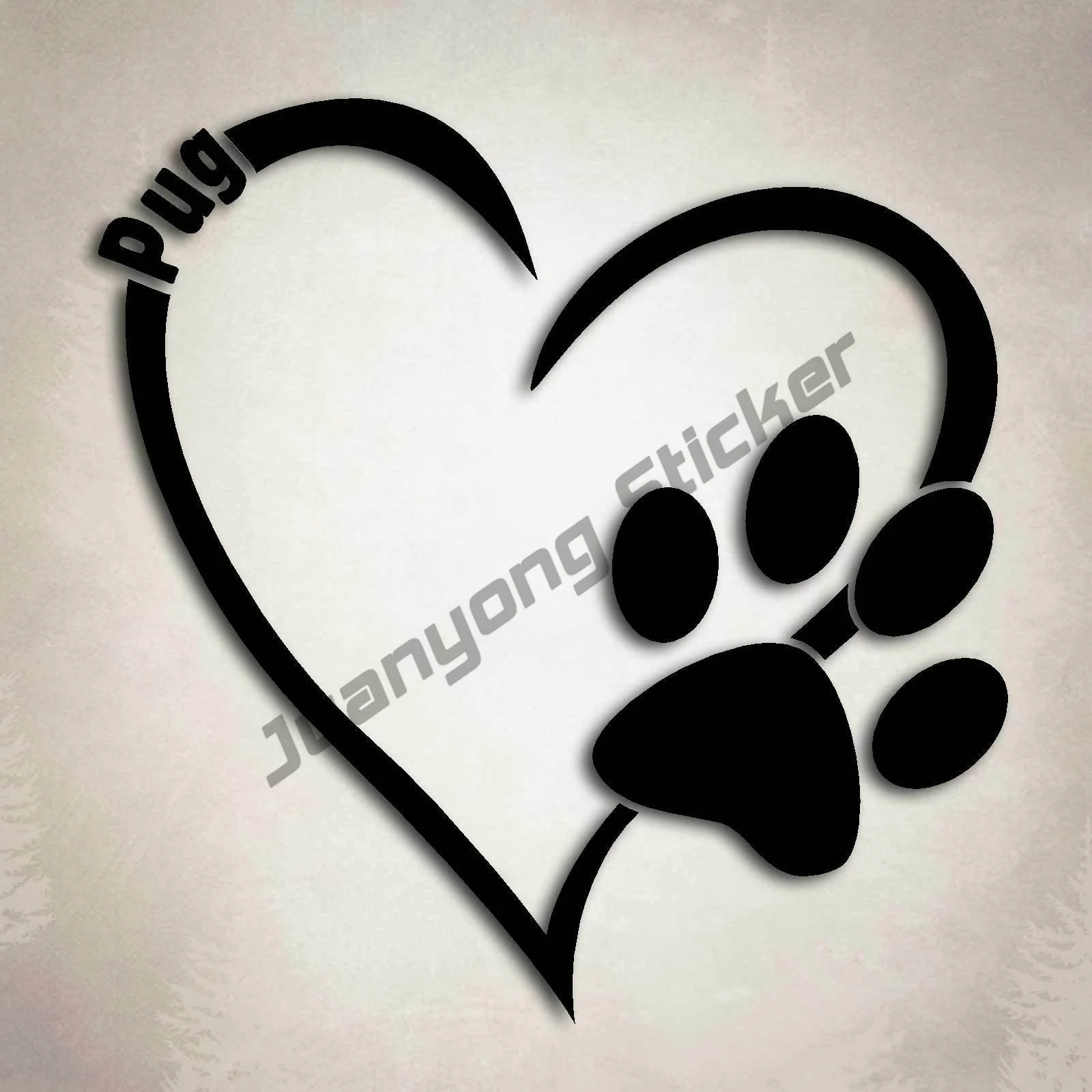 Pug Dog Love Decal Paw Heart Sticker Car Laptop Puppy Animal Rescue Motorcycle Sticker Novelty JDM Refit Creative Sticker Decor
Pug Dog Love Decal Paw Heart Sticker Car Laptop Puppy Animal Rescue Motorcycle Sticker Novelty JDM Refit Creative Sticker Decor