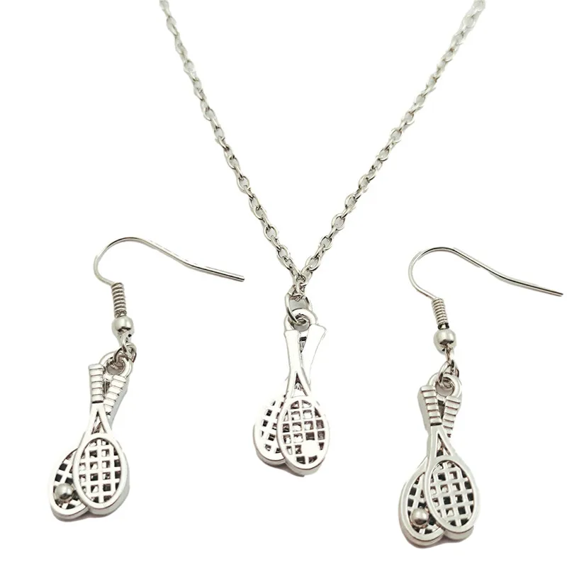 New Tennis Racket Jewelry Set Creative Earring Necklace Sets, Fashion Women Birthday Girl Gifts
New Tennis Racket Jewelry Set Creative Earring Necklace Sets, Fashion Women Birthday Girl Gifts